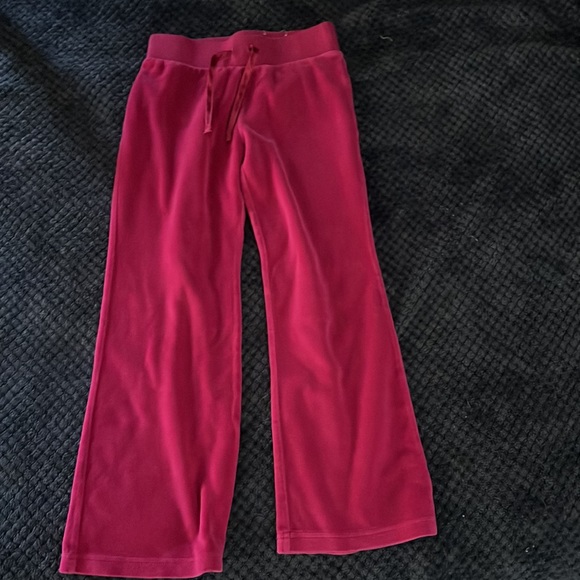 Magenta total girl bell bottom velour leggings - Picture 2 of 3